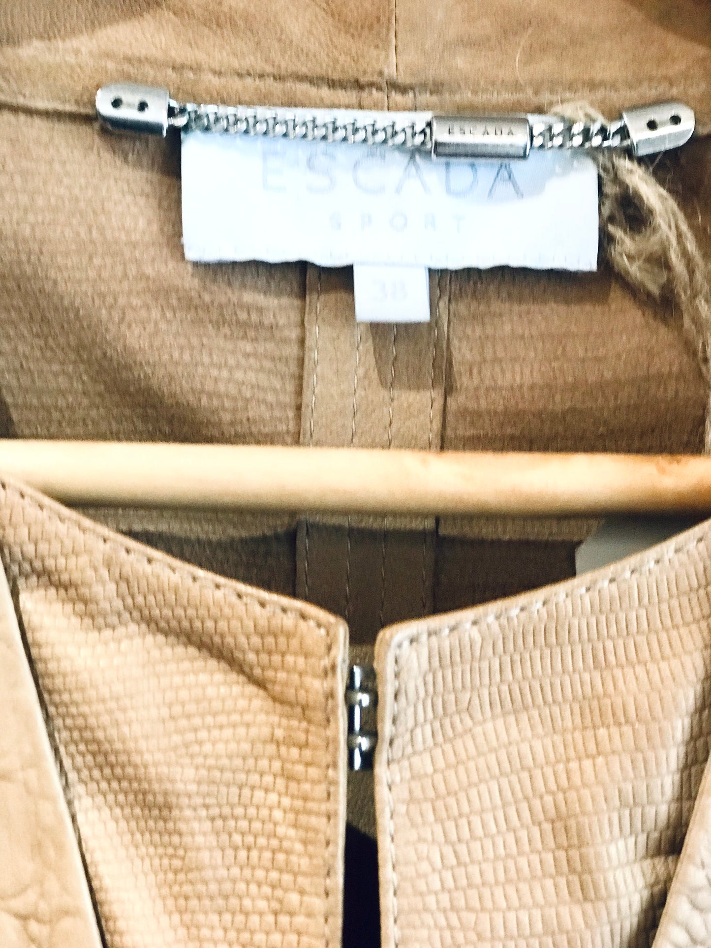 Escada Tan Leather Jacket