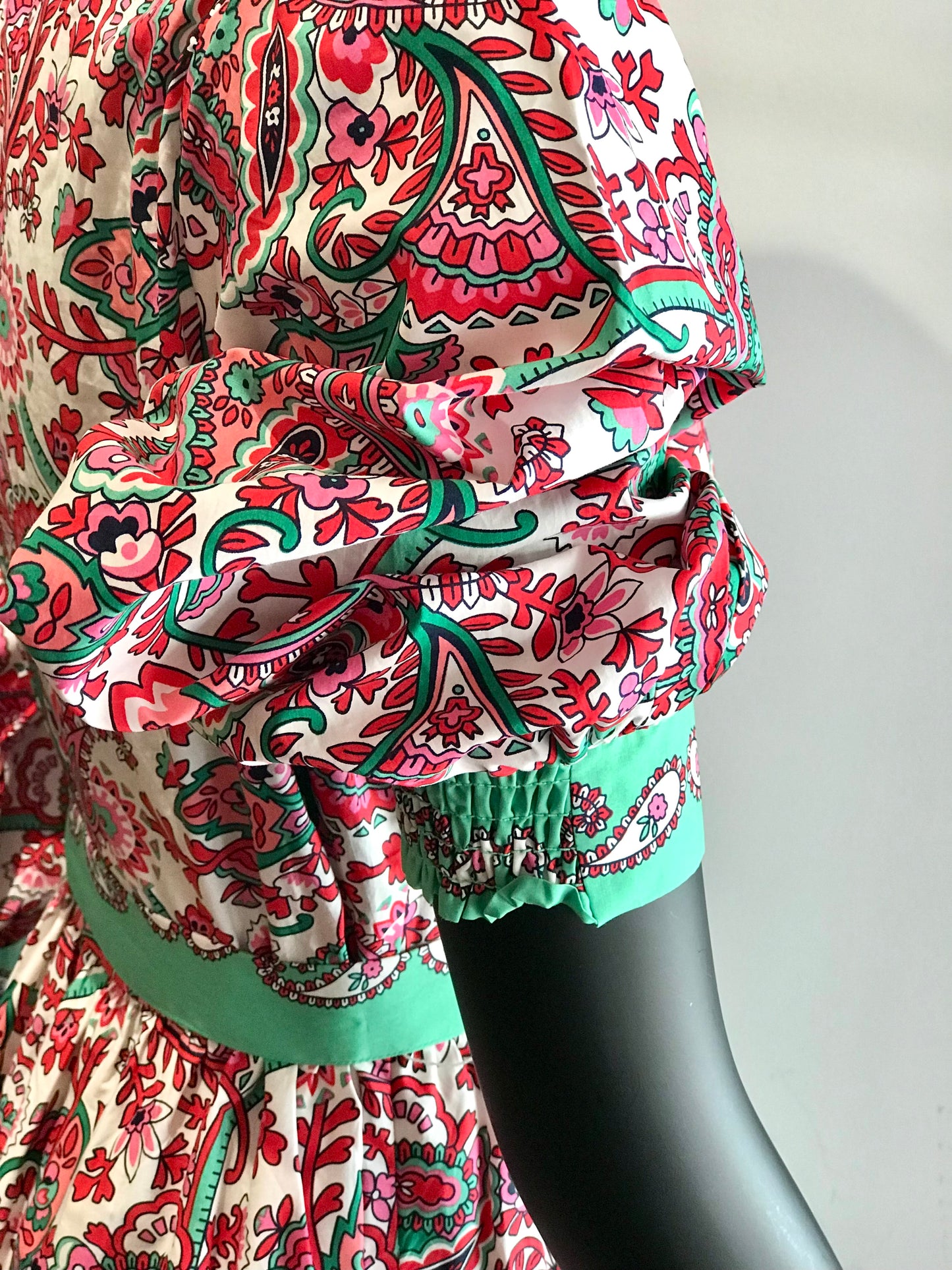 Boden Red/Green Paisley Dress
