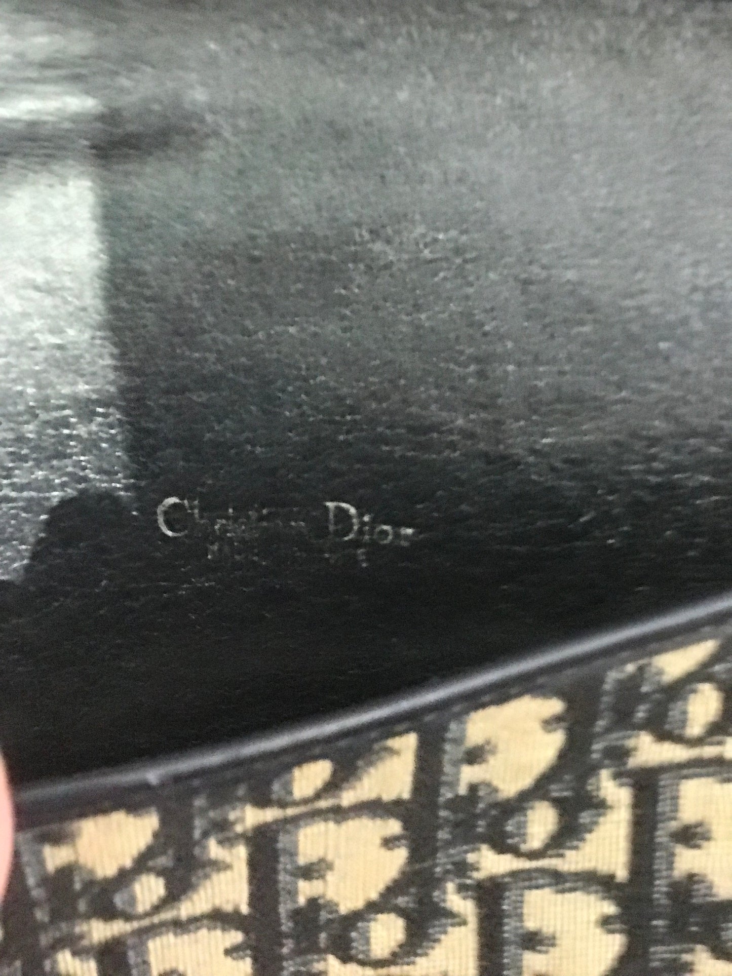 Christian Dior Vintage 80s Navy  Monogram Trotter Shoulder Bag