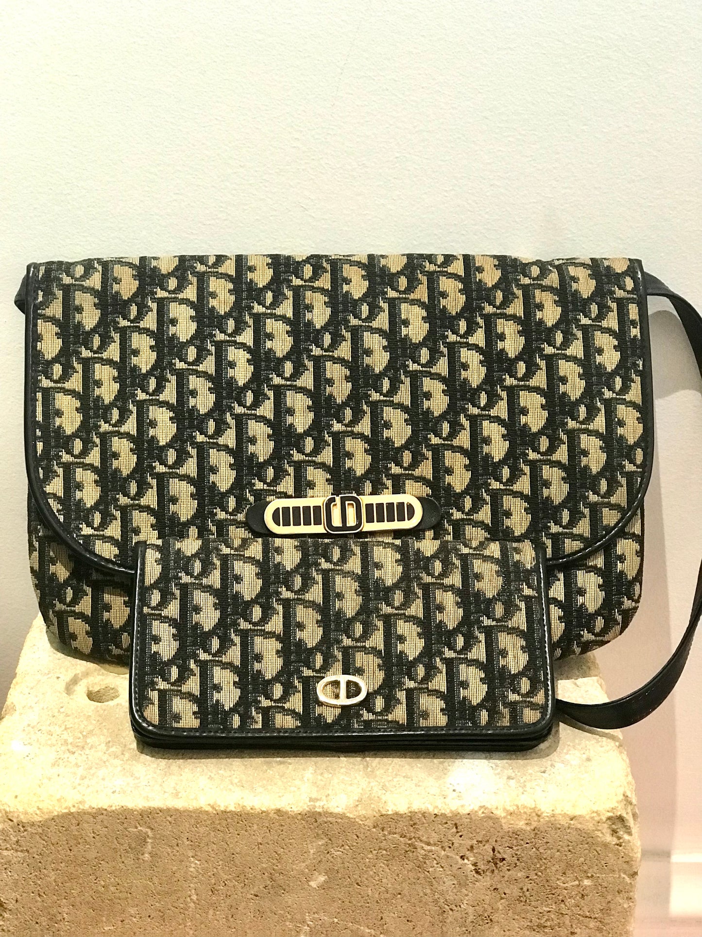 Christian Dior Vintage 80s Monogram Trotter Wallet