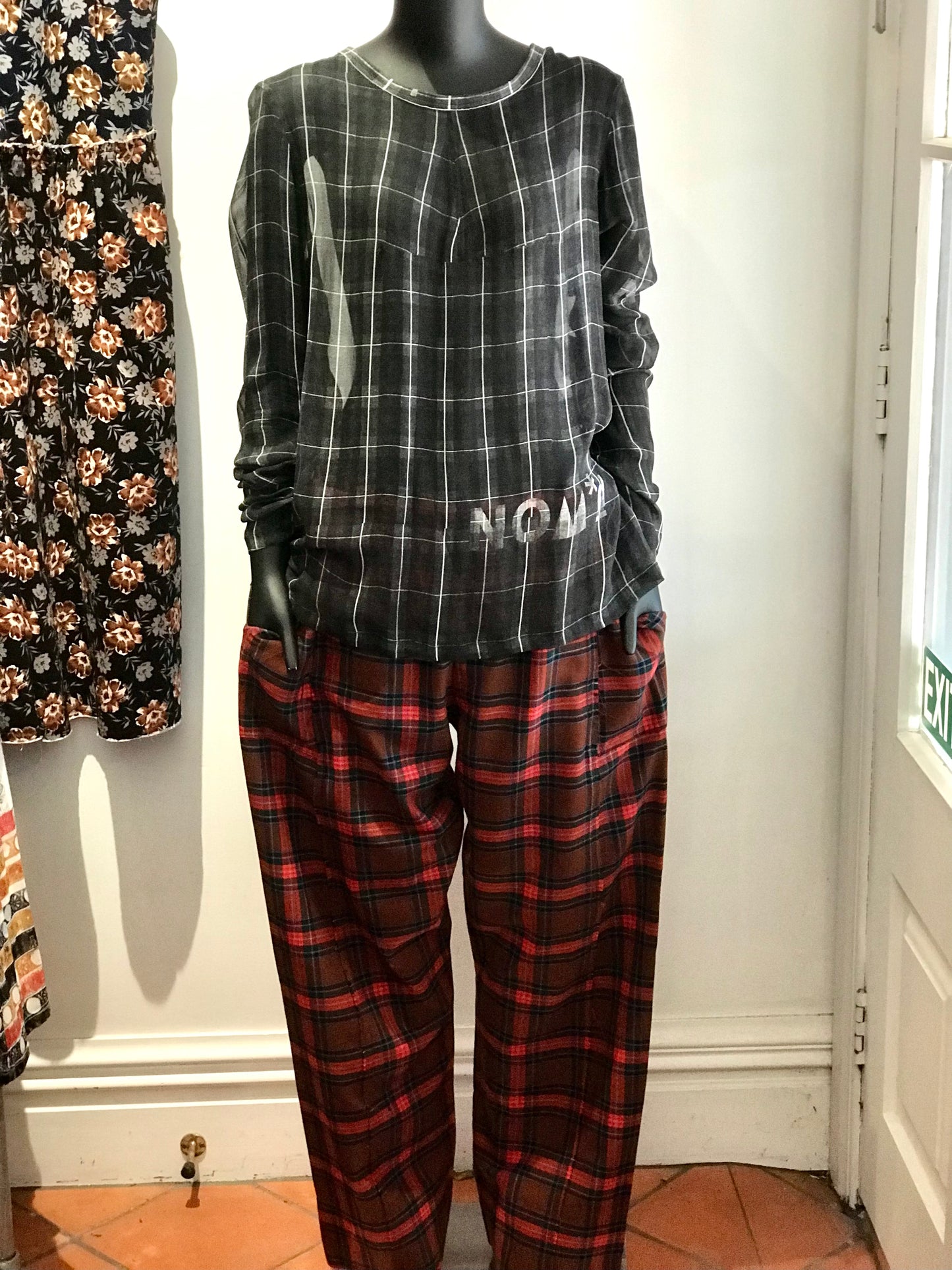 Nom*d Grey Check Top