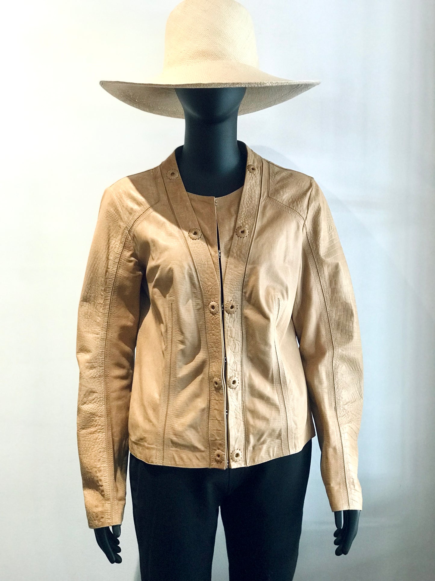 Escada Tan Leather Jacket