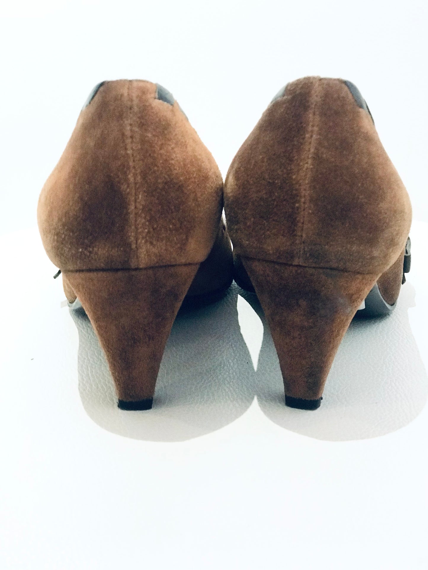 Prada Brown Suede Pumps