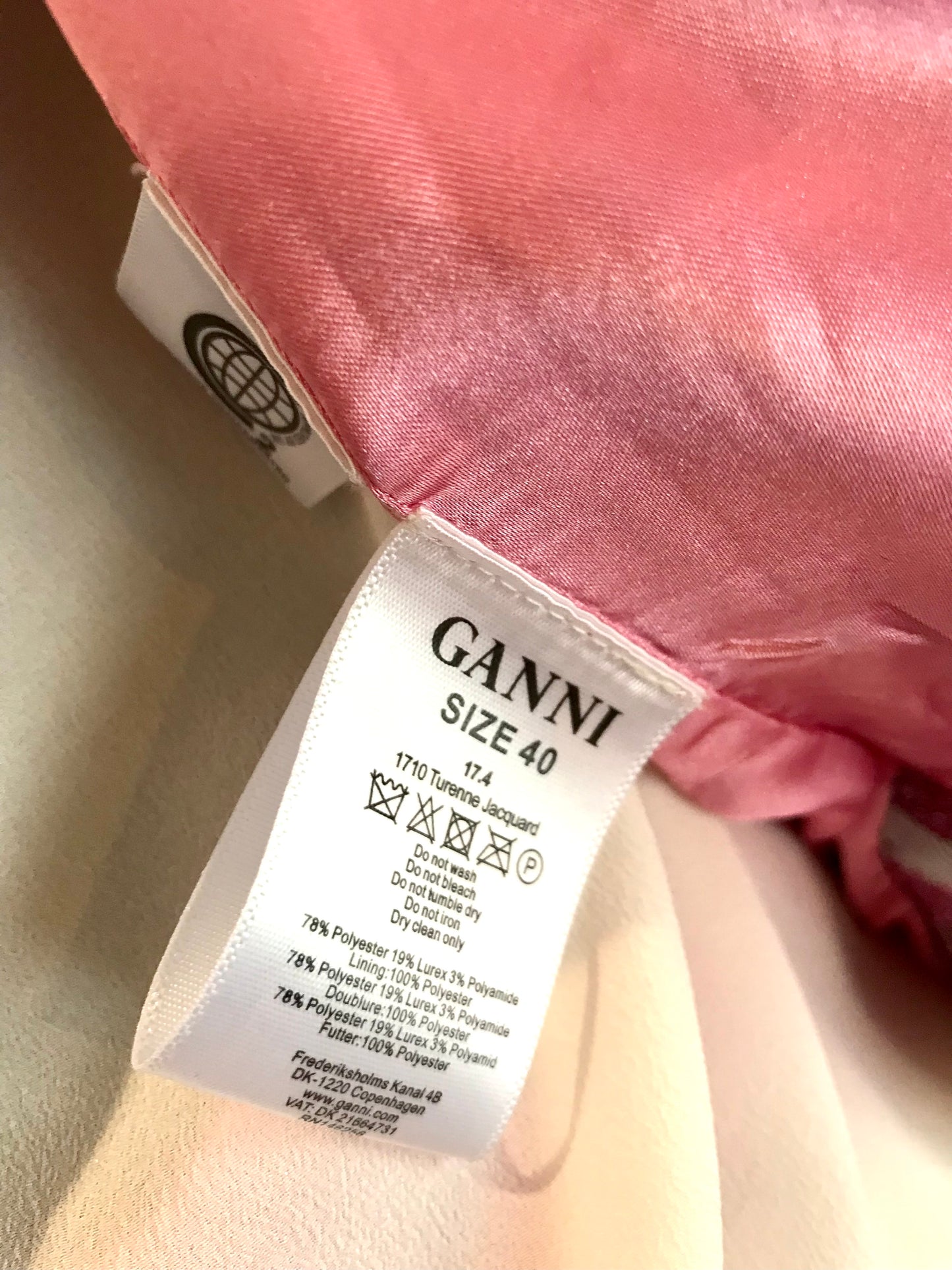 GANNI Black Pink Rose Jacket