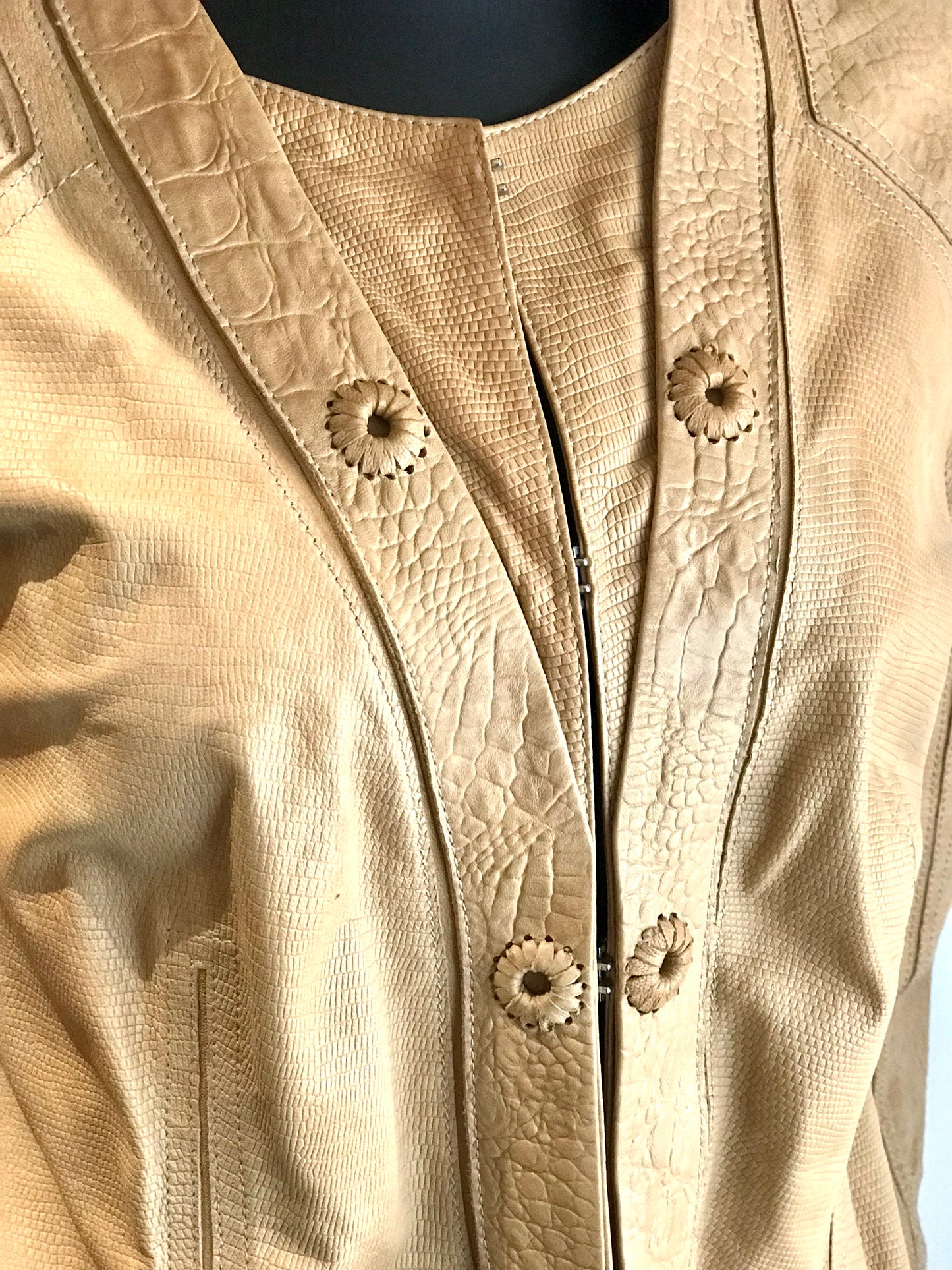 Escada Tan Leather Jacket