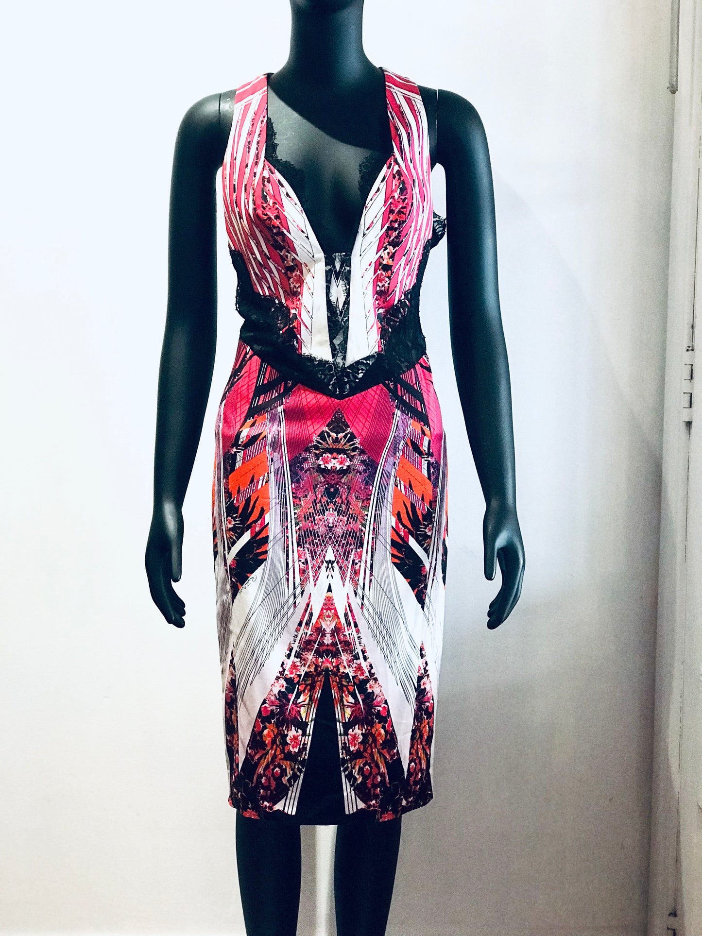 Roberto Cavali Printed Cocktail Dress