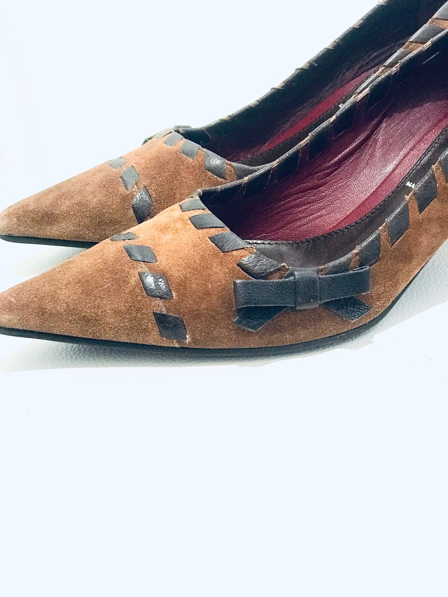 Prada Brown Suede Pumps