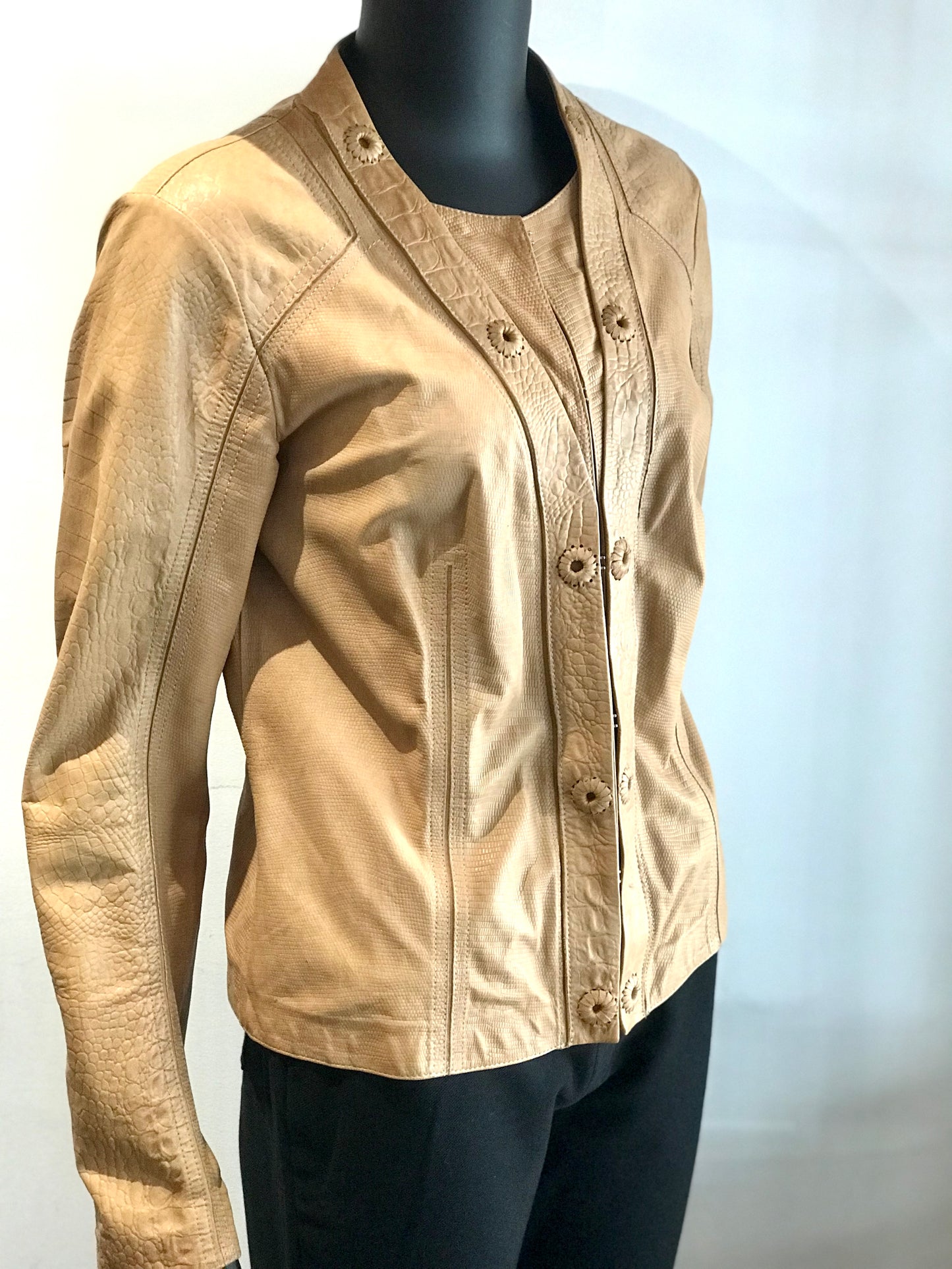 Escada Tan Leather Jacket