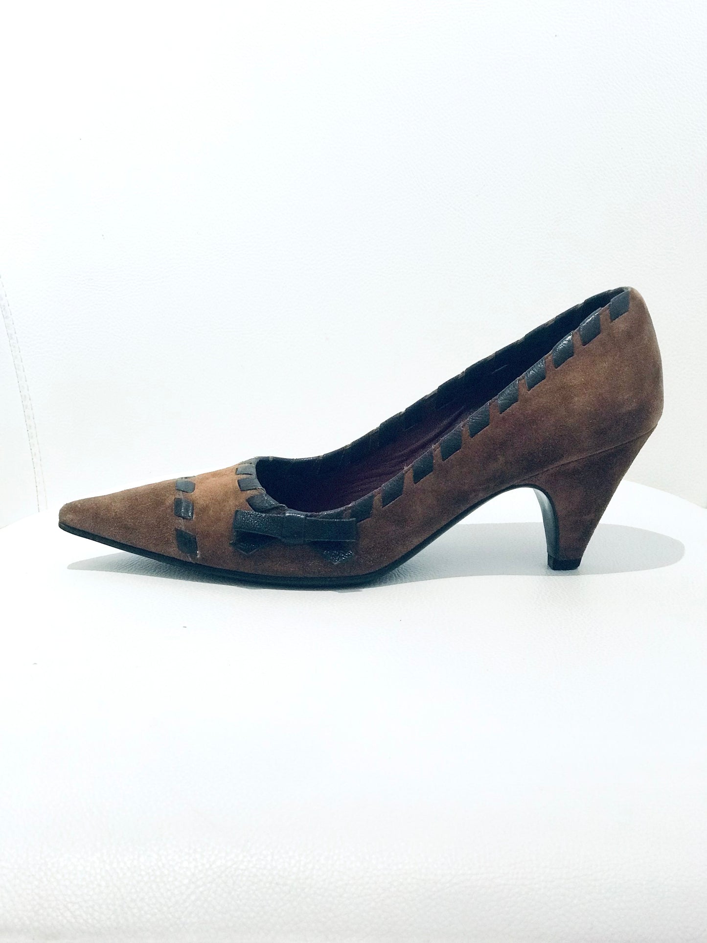 Prada Brown Suede Pumps