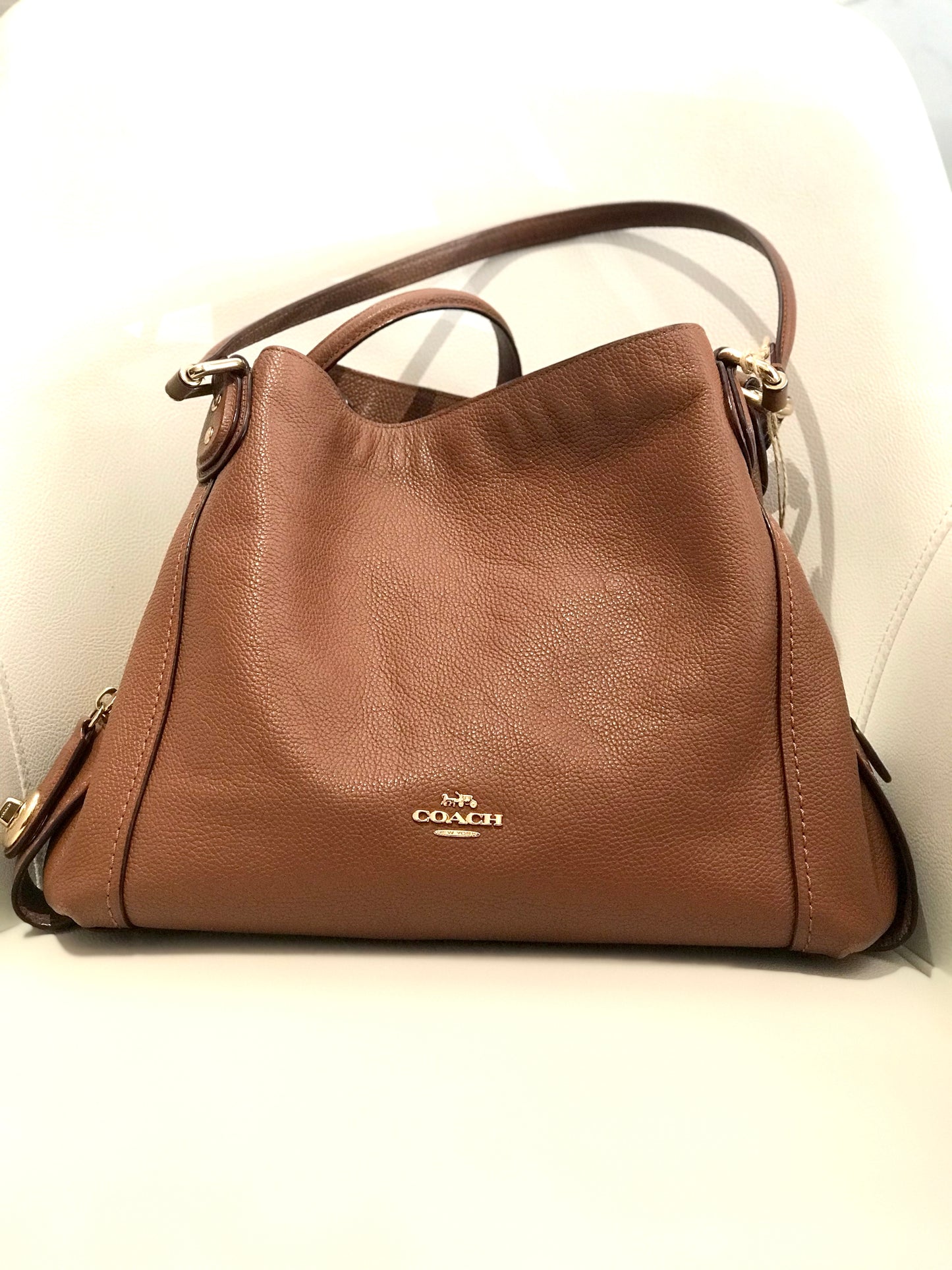 COACH Brown Zipped Partition Bag