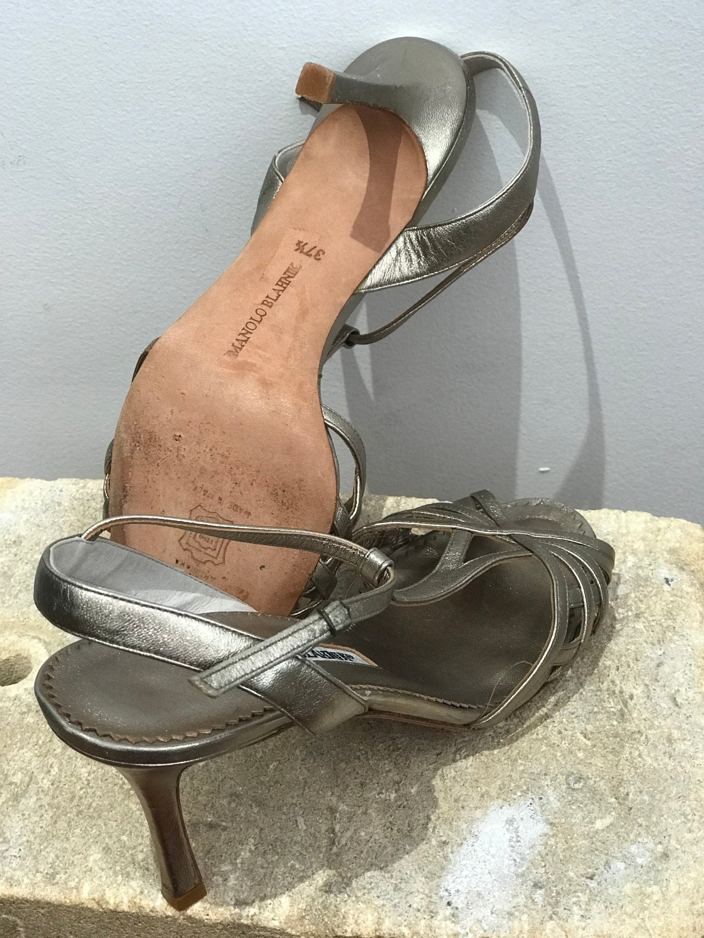 Manolo Blahnik Silkver Sandals