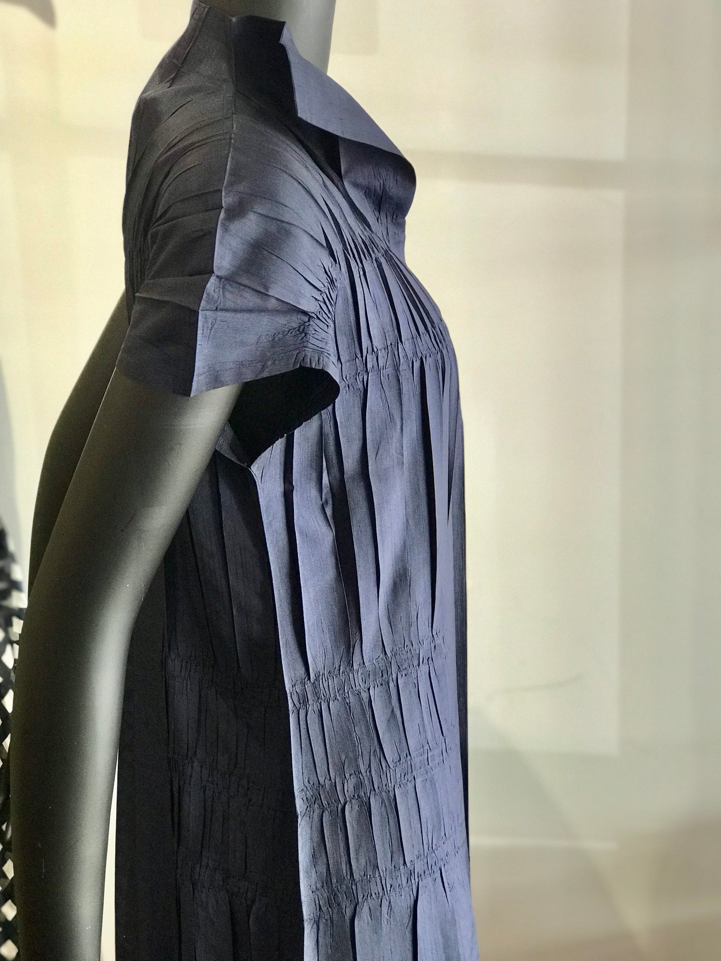 Issey Miyake Navy Pleated Dress