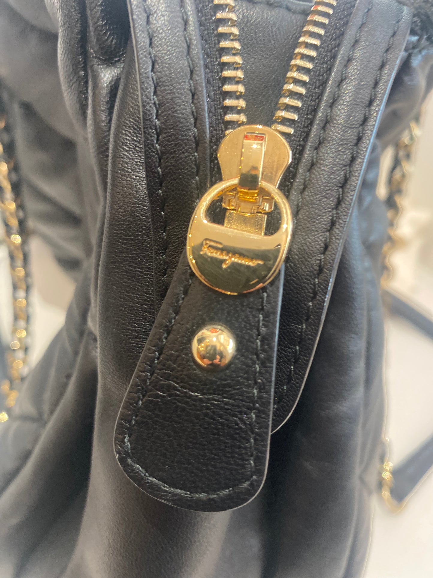 Salvatore Ferragamo Lamb Leather Quilted Bag