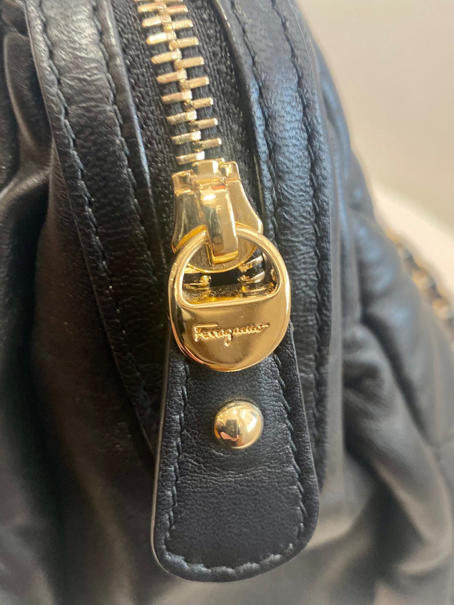 Salvatore Ferragamo Lamb Leather Quilted Bag
