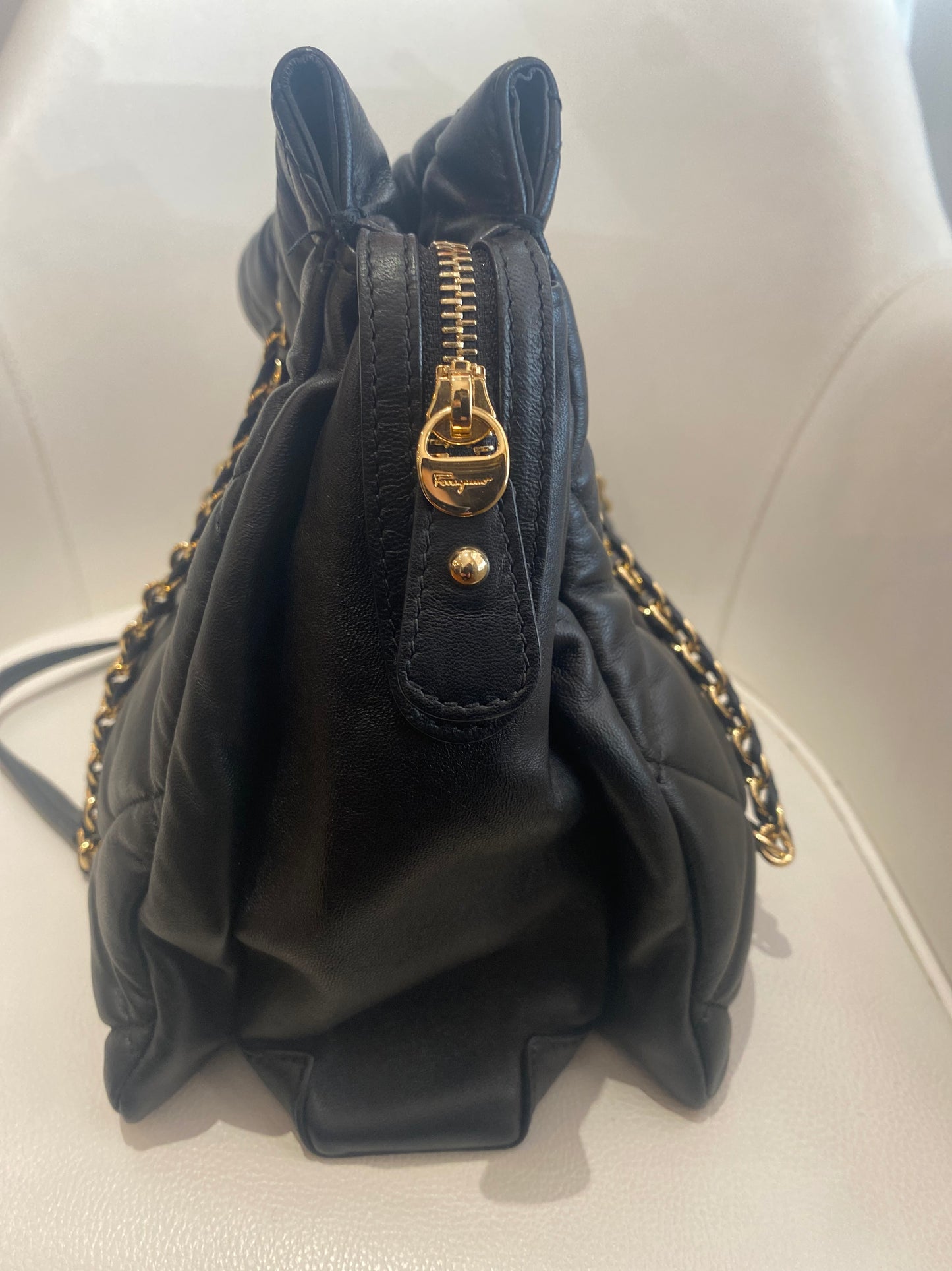 Salvatore Ferragamo Lamb Leather Quilted Bag