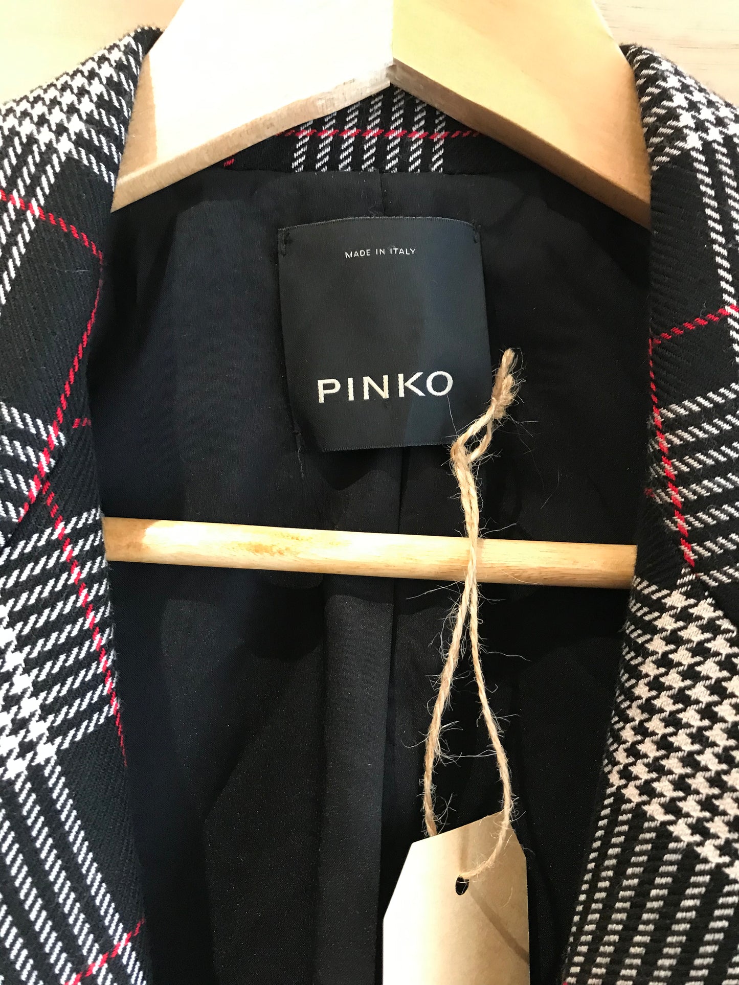 Pinko Black Plaid Blazer