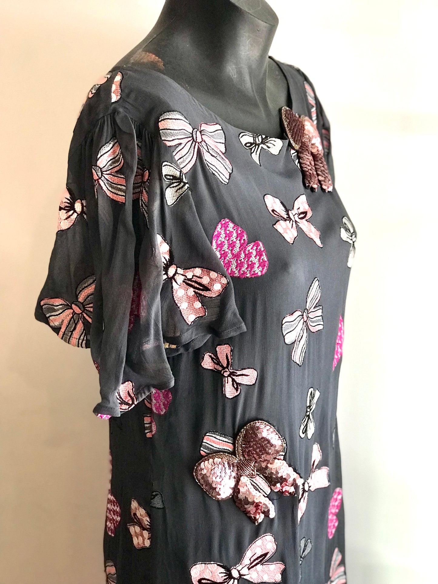 Trelise Cooper Grey Chiffon Dress