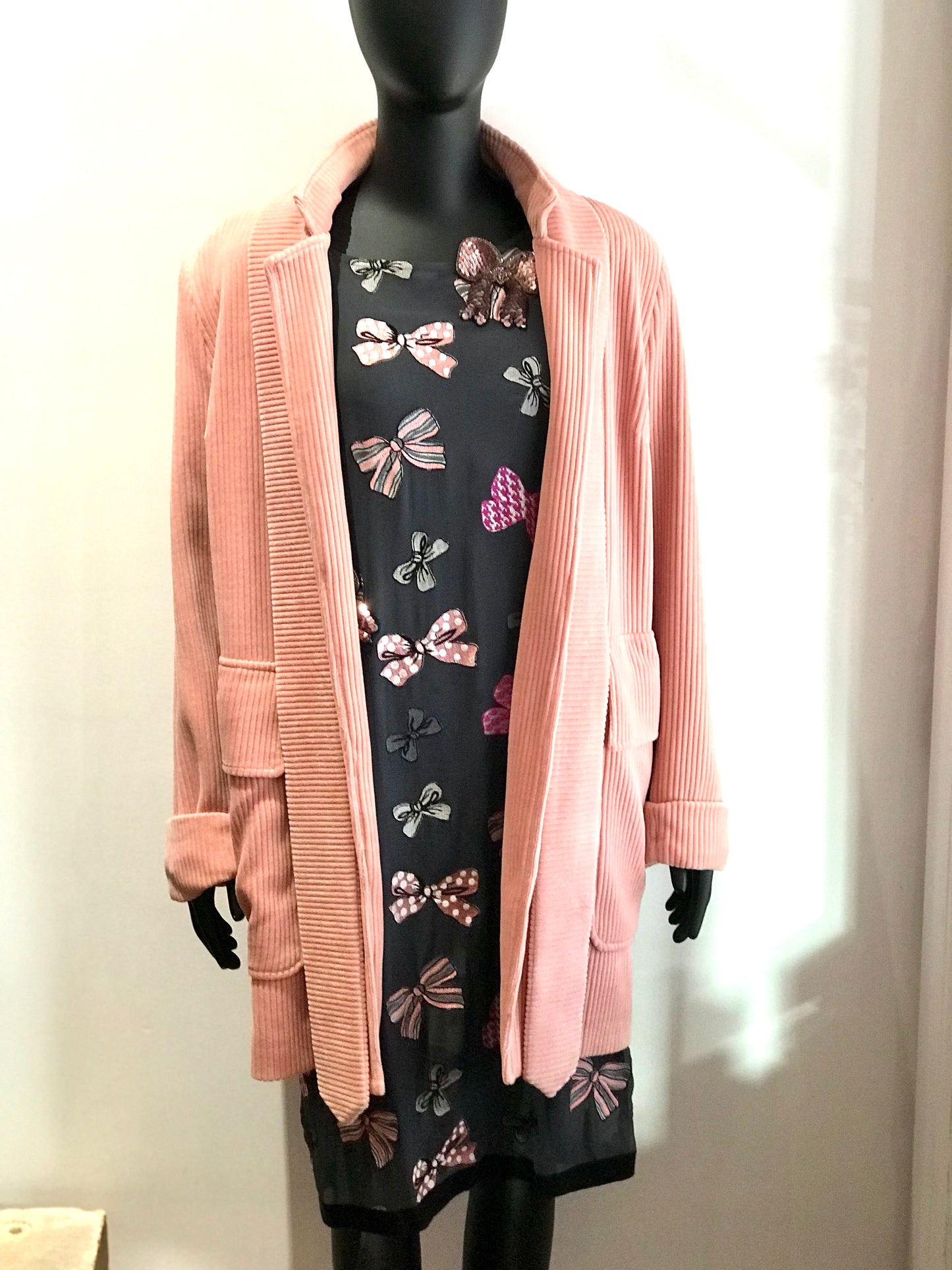 Cooper Blush Corduroy Robe Coat
