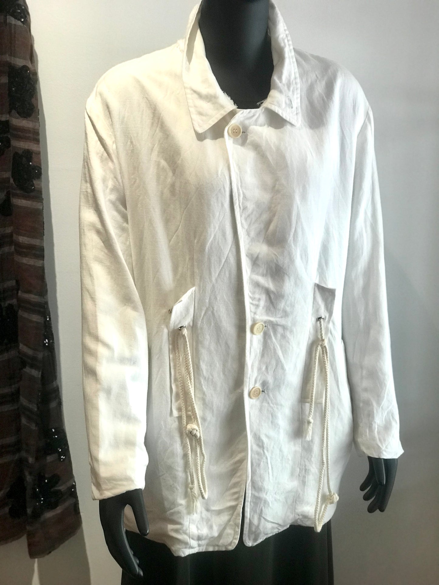 Y's (Yohji Yamamoto) White Linen Mix Jacket