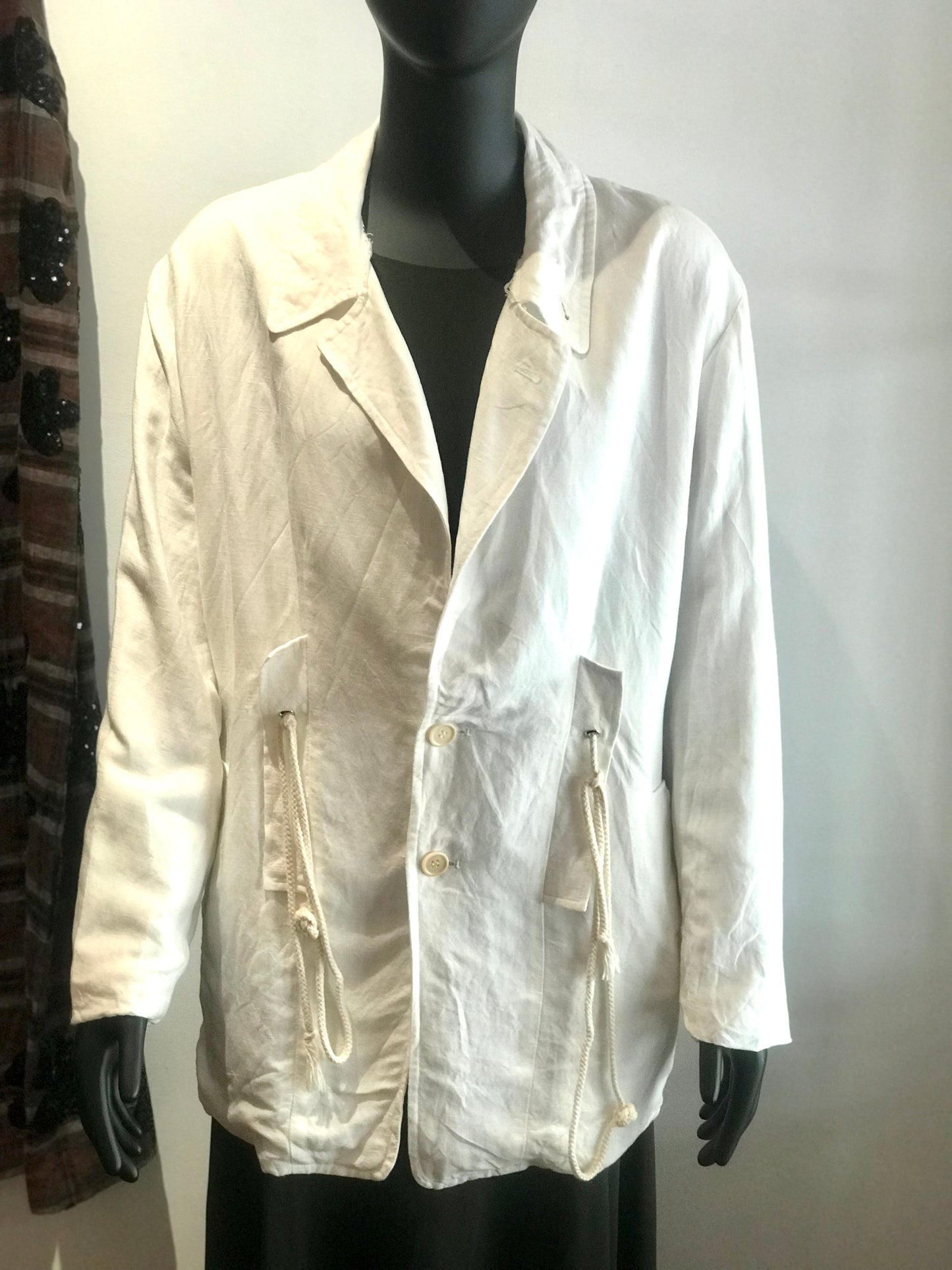 Y's (Yohji Yamamoto) White Linen Mix Jacket