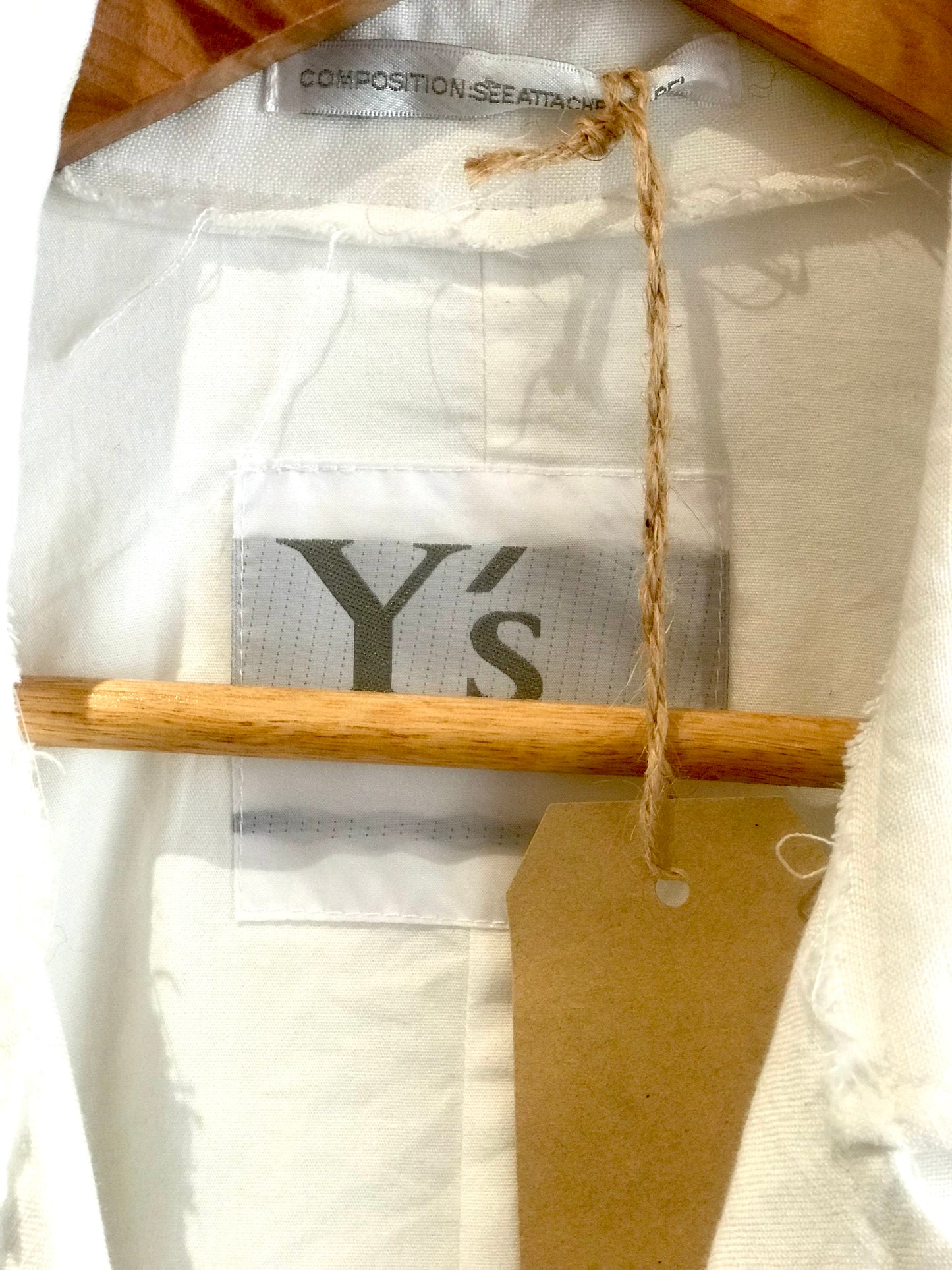 Y's (Yohji Yamamoto) White Linen Mix Jacket