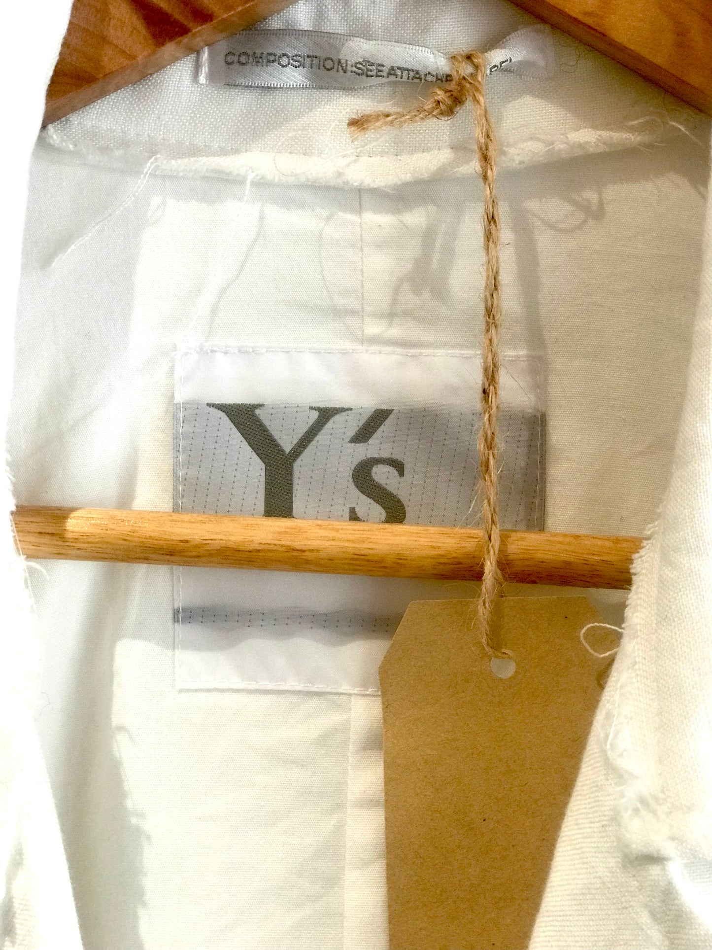 Y's (Yohji Yamamoto) White Linen Mix Jacket