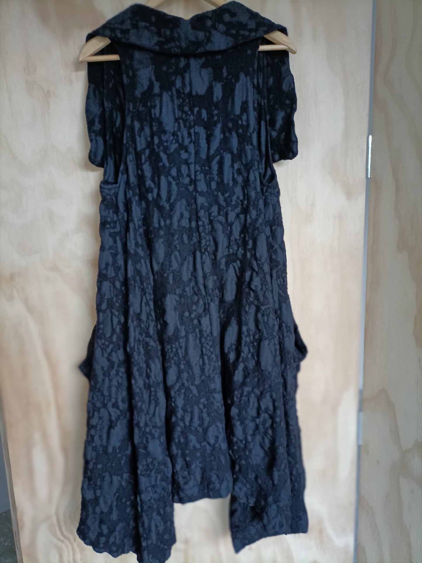 Comma - Black Sleeveless Duster - Size XL