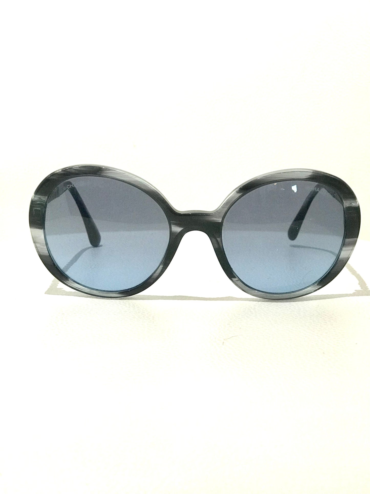 Chanel Blue Round Sunglasses