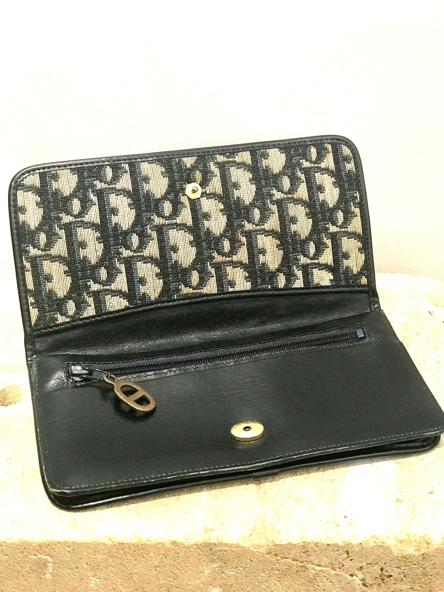 Christian Dior Vintage 80s Monogram Trotter Wallet