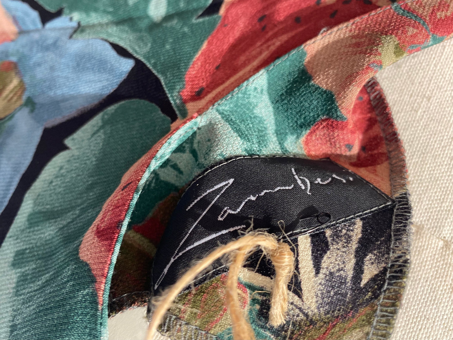 Zambesi Green/Maroon Floral Print Bias Cut Dress