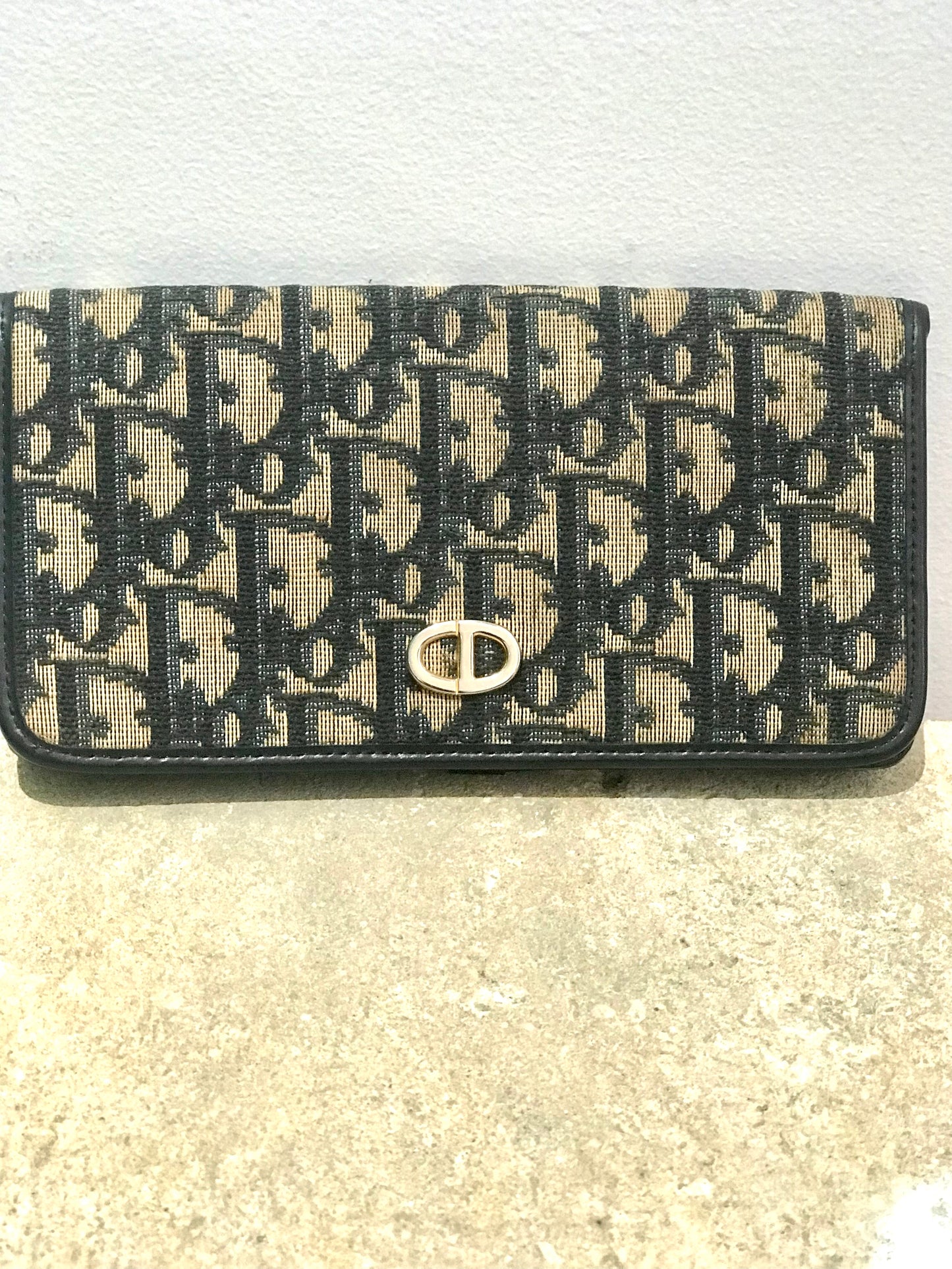 Christian Dior Vintage 80s Monogram Trotter Wallet