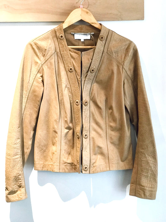 Escada Tan Leather Jacket