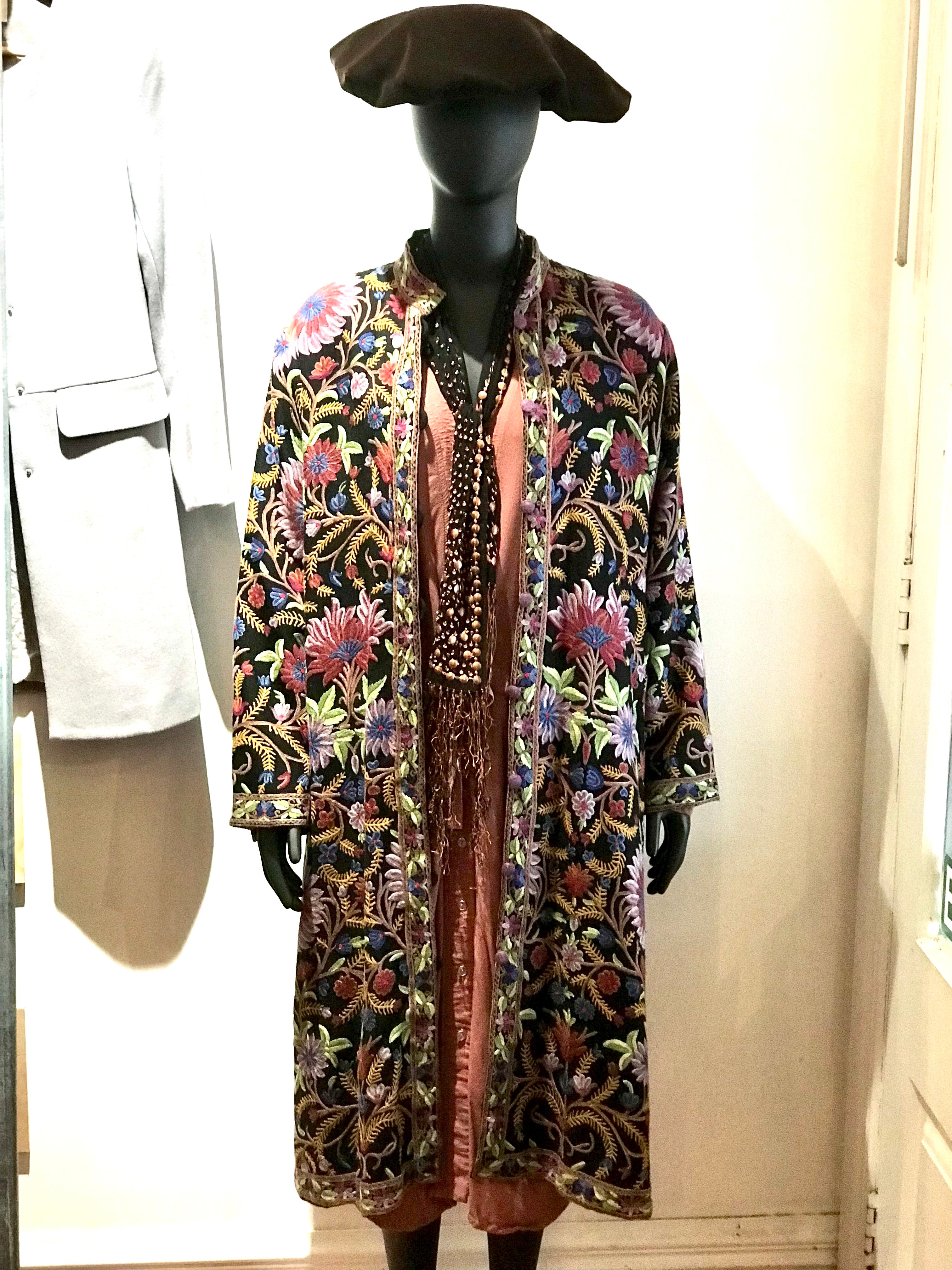 Louise Mitchel Hand Embroidered Wool Coat SECONDO