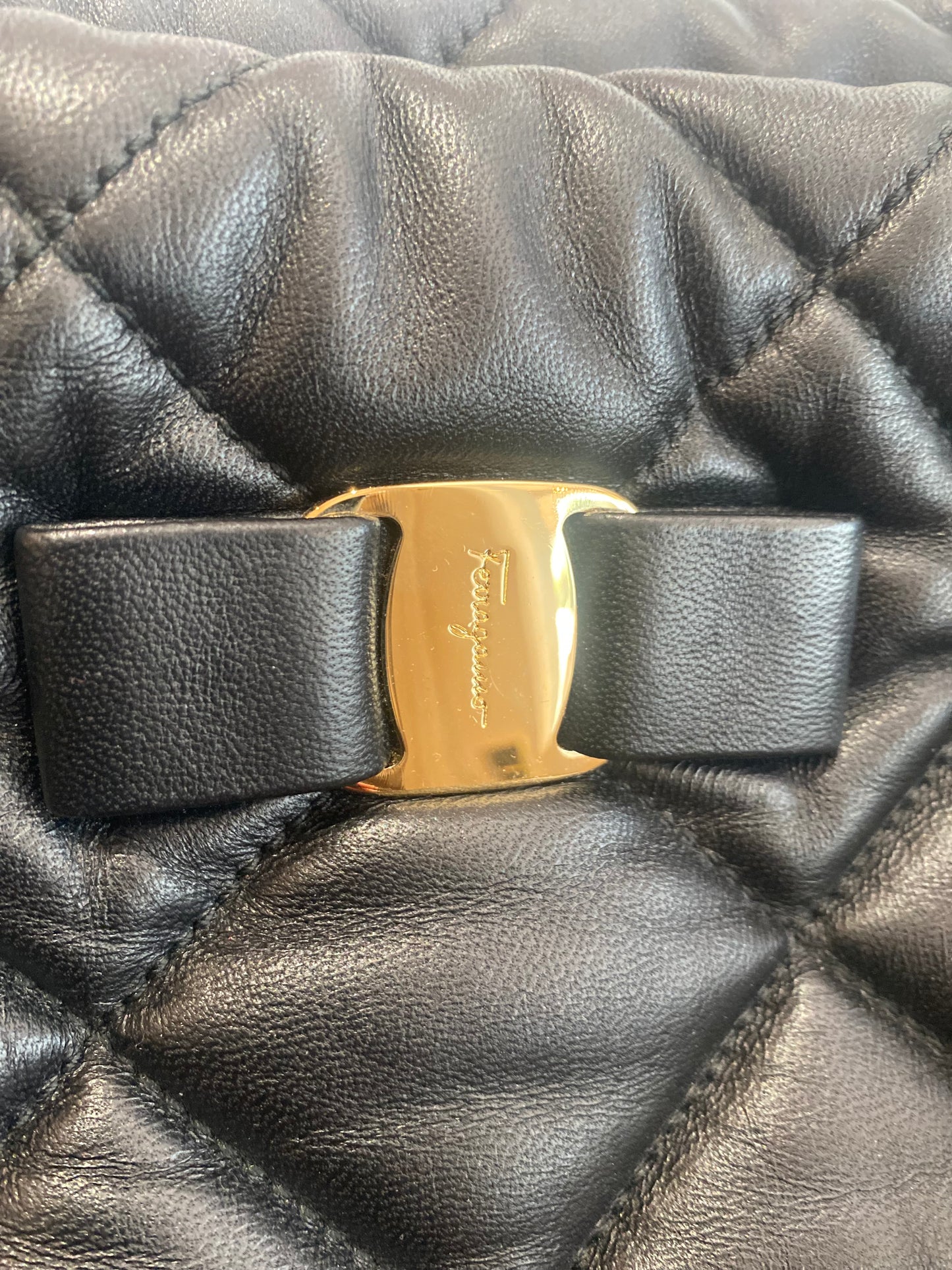 Salvatore Ferragamo Lamb Leather Quilted Bag