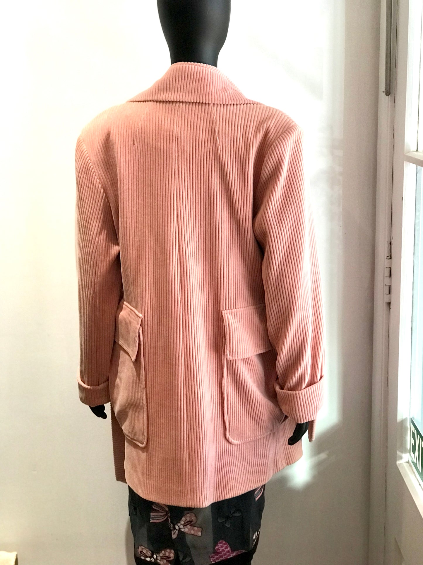 Cooper Blush Corduroy Robe Coat