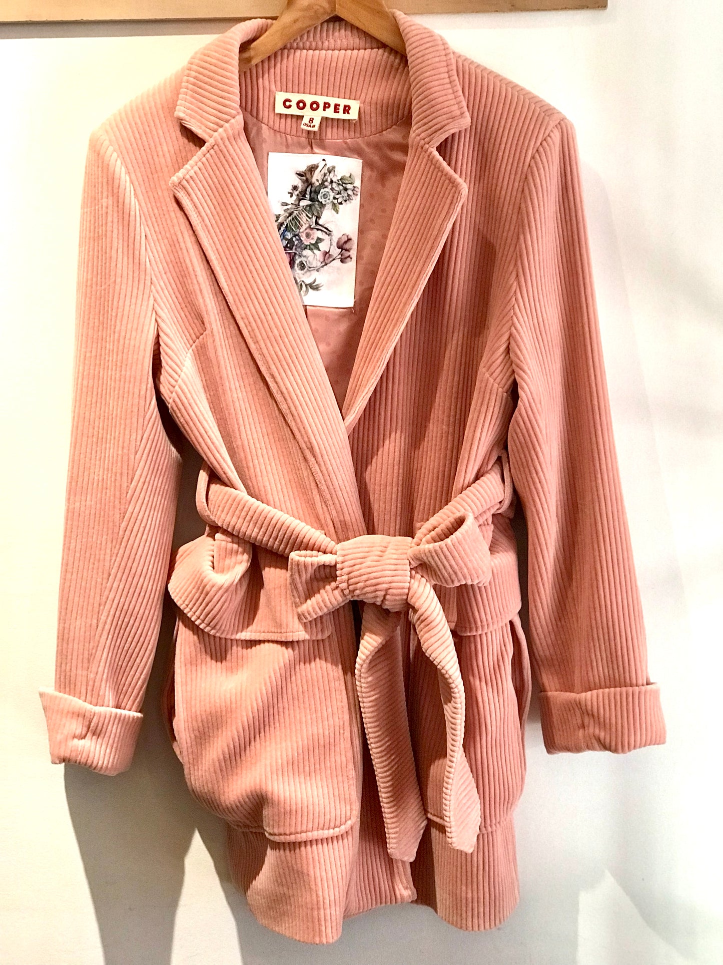 Cooper Blush Corduroy Robe Coat