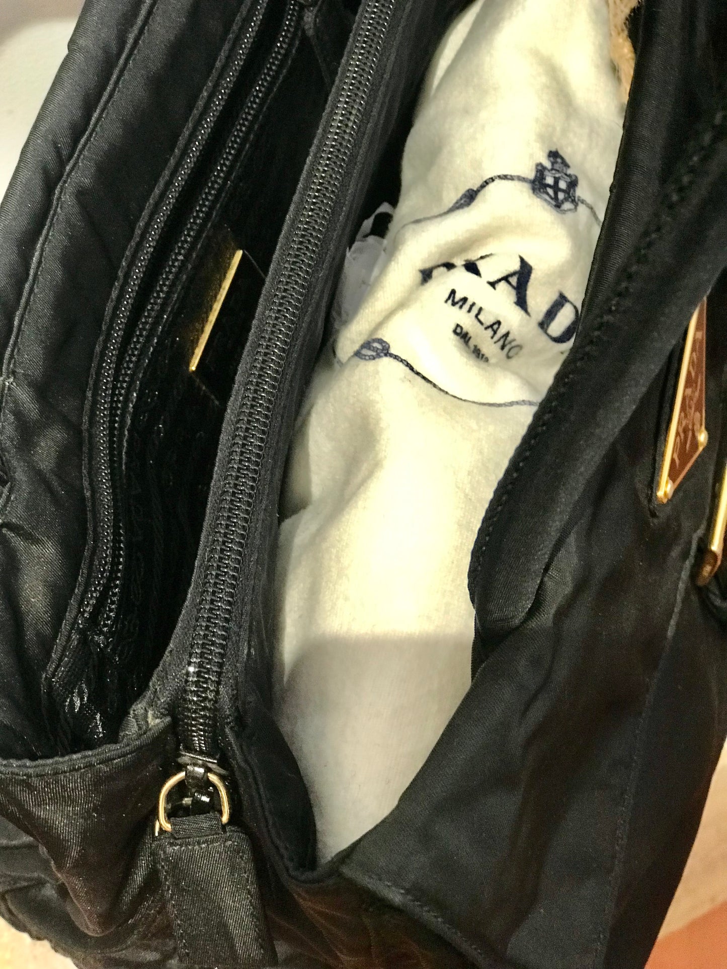 Prada Vintage Black Nylon Bag
