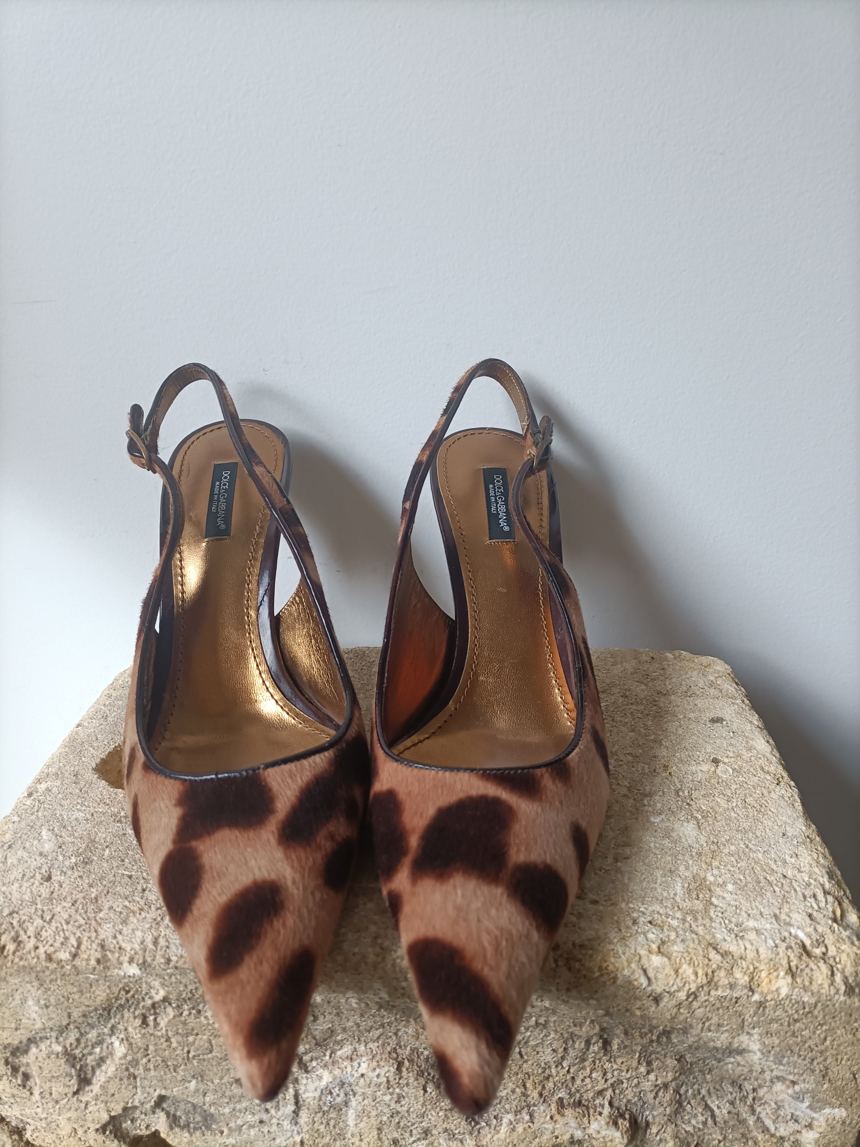 Leopard print hot sale slingback heels