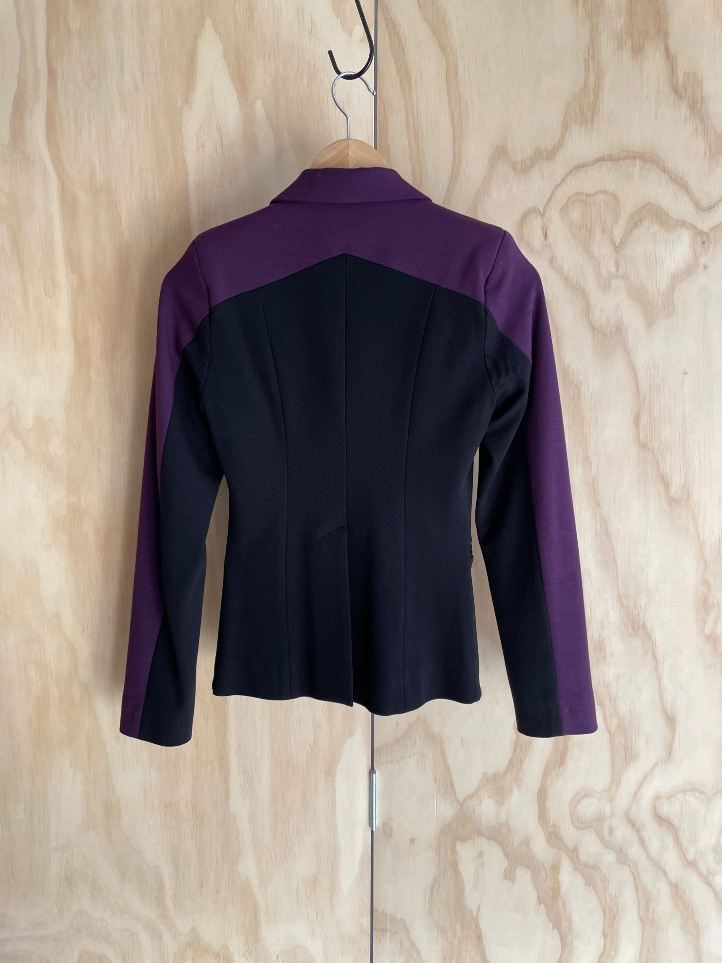 WORLD - Aubergine Trim Blazer - Size 8